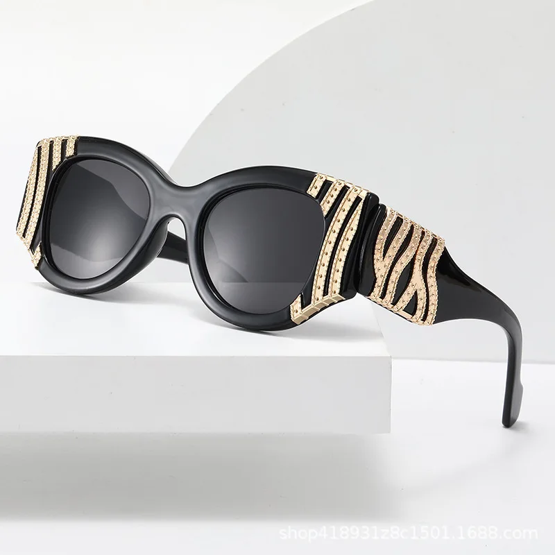 Fashion Personality Women Oversized Sunglasses Luxury Brand Designer Big Frame Sun Glasses Retro Female Cat Eye Sunglasses Uv400