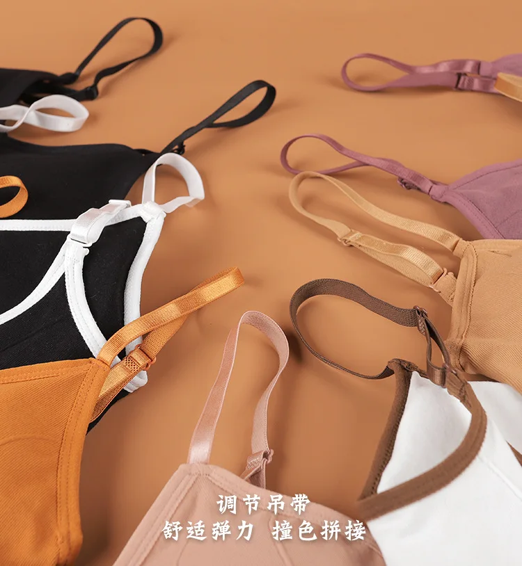 
Women Crop Top Daisy Pattern Bra Sports Fashion Street Top U-shaped Back Bra Tube Top 