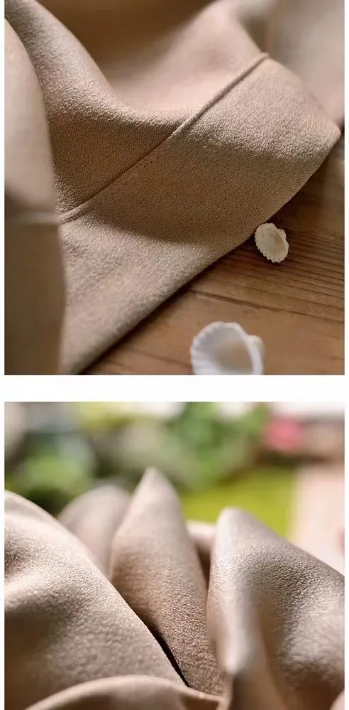 Classic Style Black Out Curtain Fabric Embossed Suede Curtain Fabric Roll Curtain Fabric Sale