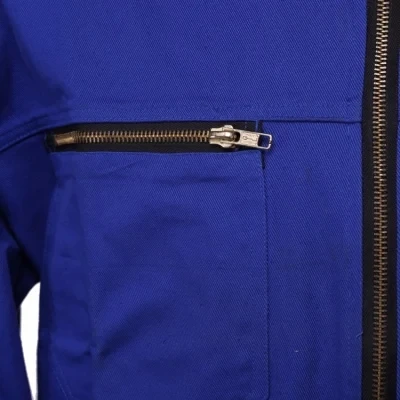 Navy Blue Reflective Long Sleeve 100%Cotton Anti-Static Workwear Uniform