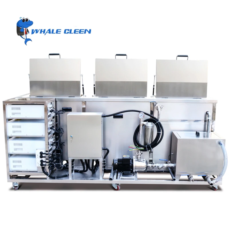 Industrial Engine Block Parts Ultrasonic Cleaning Machine 264L with Filtering Rinsing Drying Tank