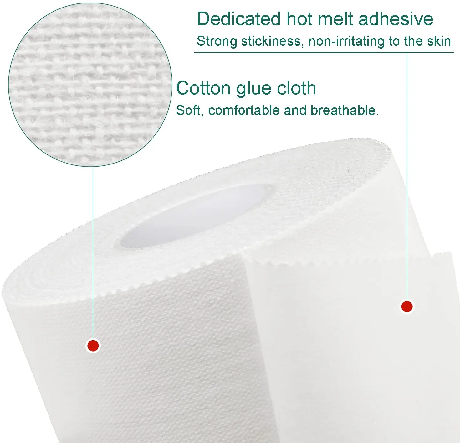 Strappal Zinc Oxide Tape, Easy Tear Athletic Sports Tape, Strong Rigid Strapping Tape for Sports Injuries and Support