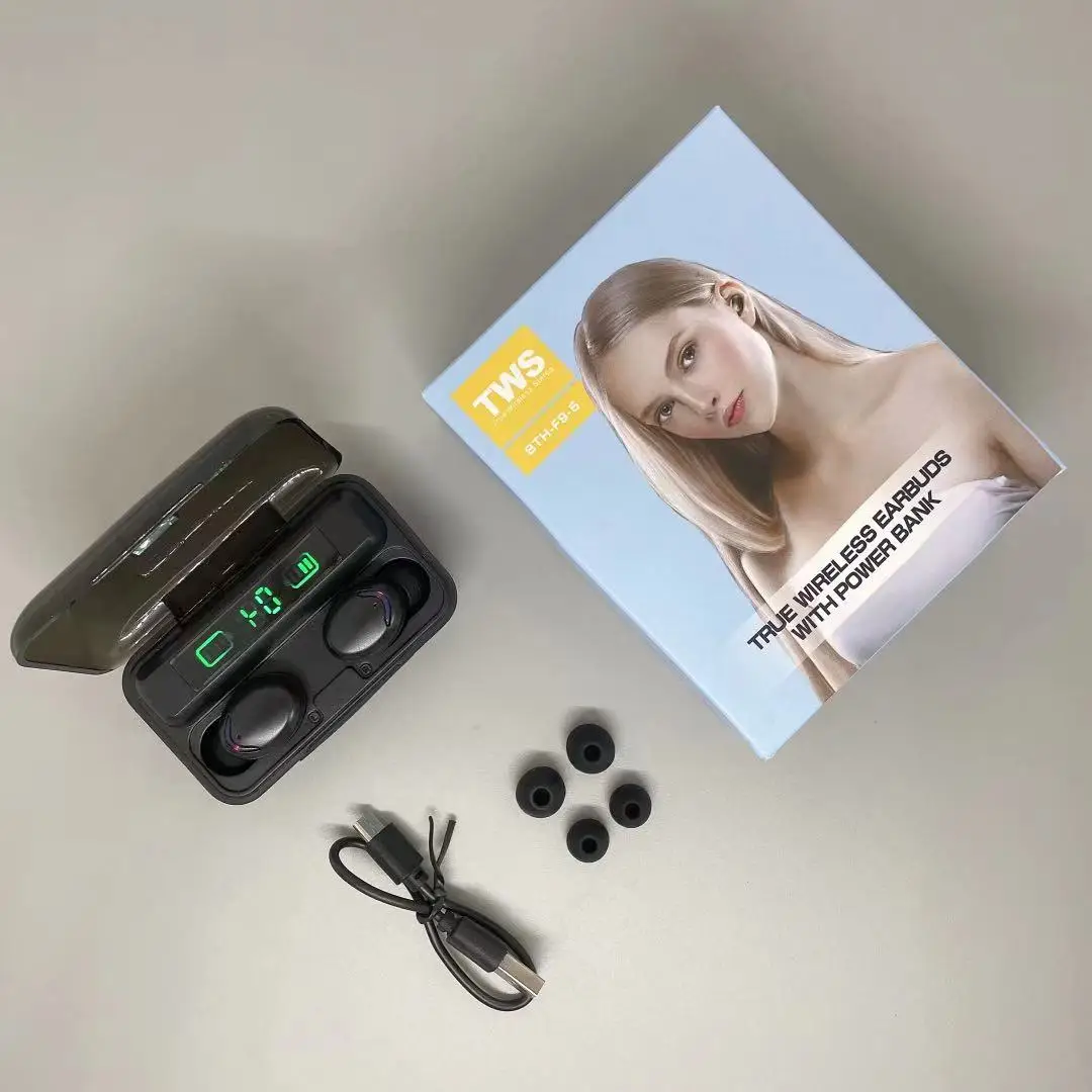 Amazon Top Seller Wireless Audifonos  F9-5c Headphone Auriculares 3 In 1 Headset Ipx7 TWS Earbuds Earphone F9 5C