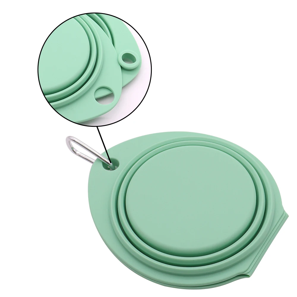 OEM ODM Manufacturer Portable Food Grade Silicone Collapsible 2 in 1 Double Pet Cat Dog Food Water Feeding Travel Bowls