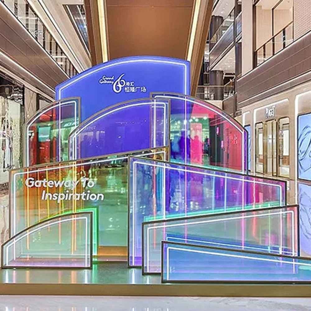 Customized factory Purple gold dazzling color building window film,window tint film house,Rainbow building glass film