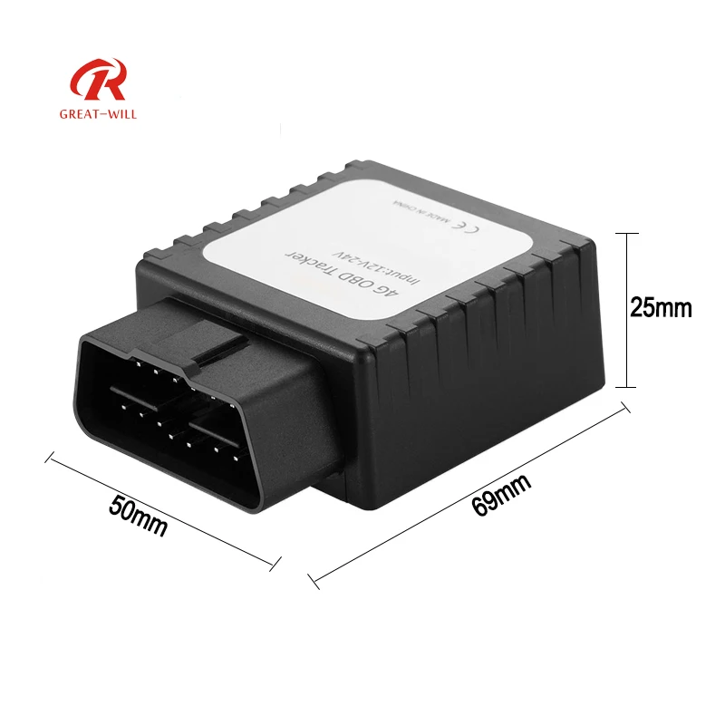  Стандартный разъем Great Will OBD II 4G GPS-трекер для автомобиля система отслеживания устройств с голосовым