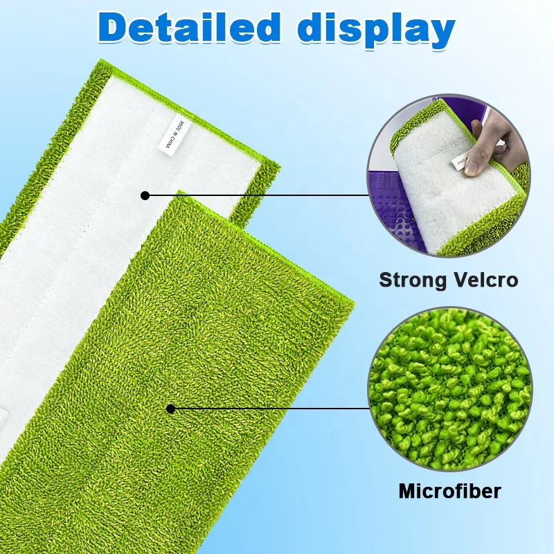 Hospital Janitorial Supplies Adjustable Cleaning Flat Mop Cloth Suitable for Swiffer wet jet Mop Pad