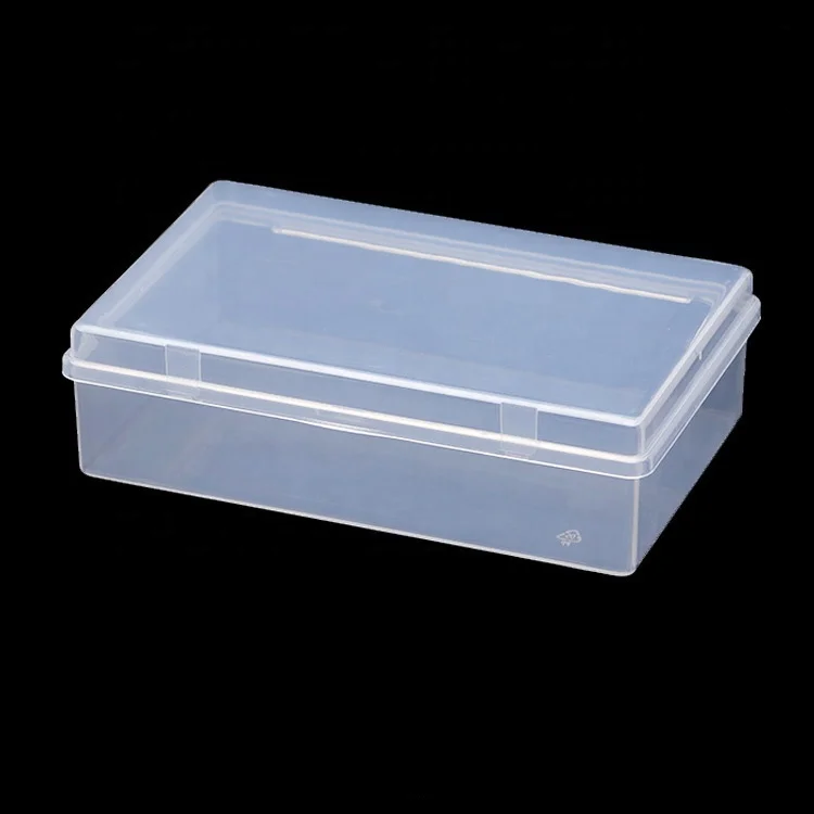 Easy Open Stocked Plastic Material Storage Industrial Screw Moving Box with Hinged Lid