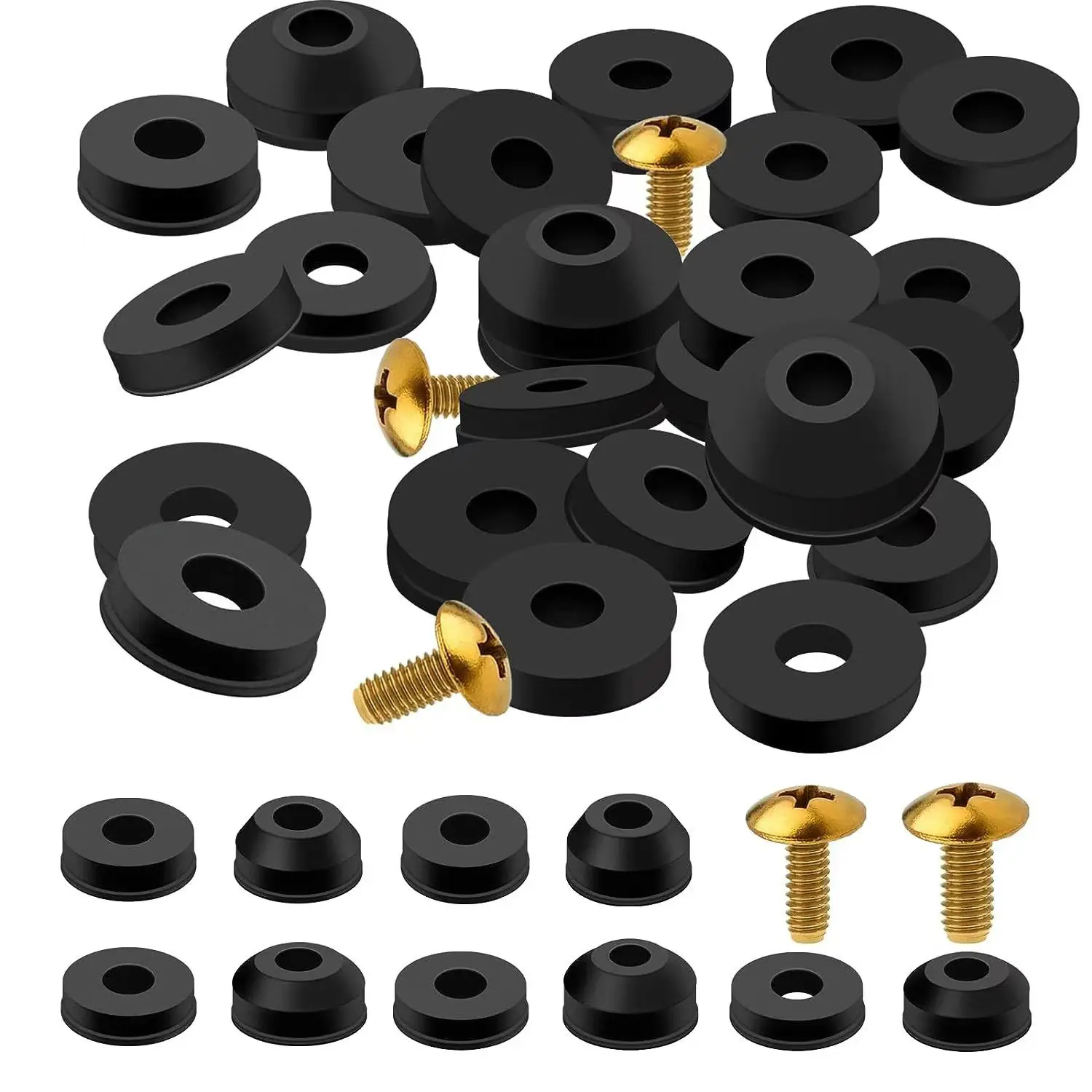 Faucet Washer Repair Set Rubber Seal Assortment Kit Rubber Flat and Beveled Washers Set Faucet Sealing Gasket Replacement