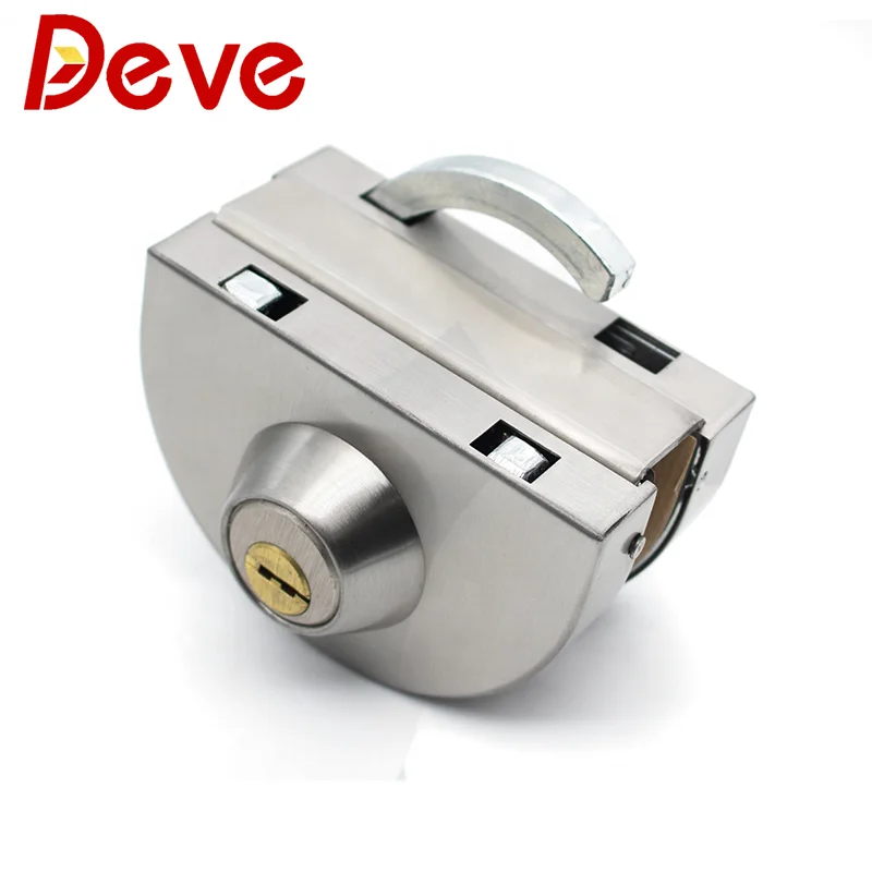 In Stock Glass Door Handle Lock Glass Containers Metal Lock For Glass Door Lock