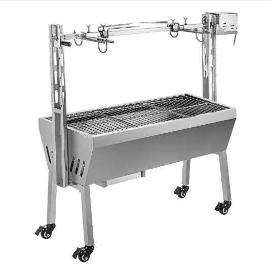 Outdoor Kitchen Roast Mobile Large Cooking Area Stainless Steel Charcoal BBQ Grill Charcoal Smoker Propane Bbq Grills