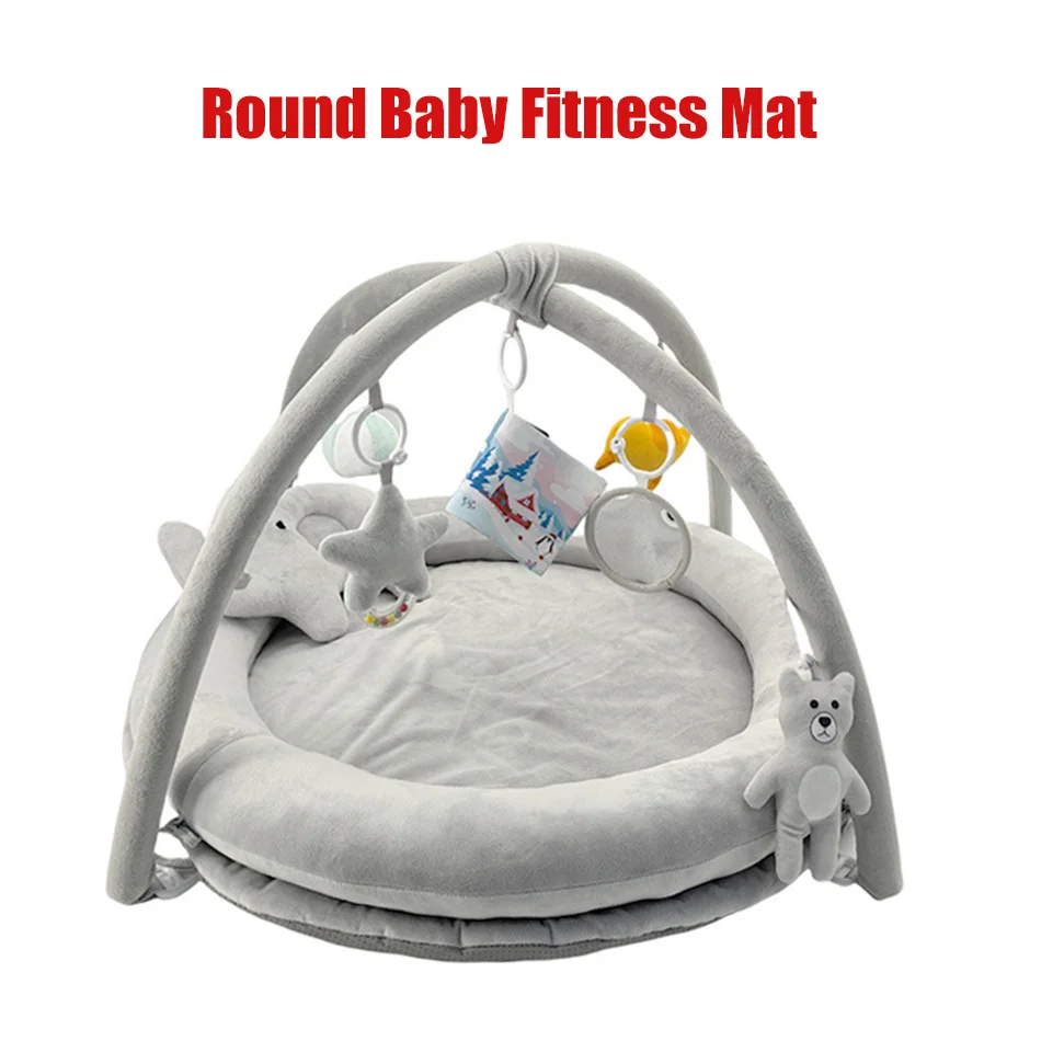 Newborn children multi-functional crib hanging baby armrests grab hands exercise rack toys