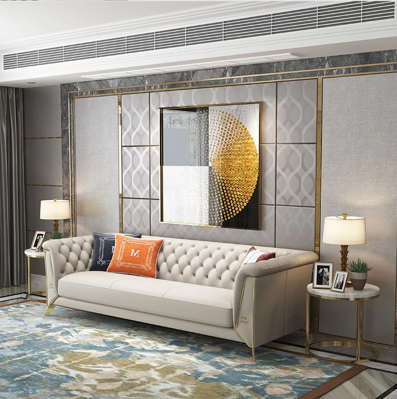 foshan latest design italian white leather sofas luxury furniture chaise lounge modern living room leather sofa set