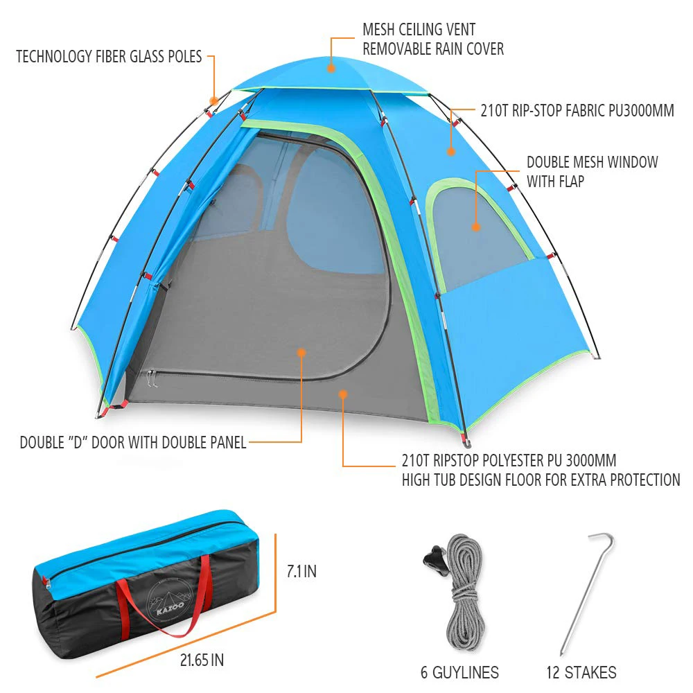 Factory Hot Sale Camping Tent Backpacking Waterproof Tent Outdoor Dome Tent with Wind Protection
