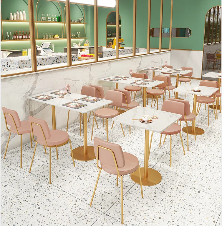 Factory Price Iron Art Soft Bag Booth Sofa Table And Chair Set Modern Luxury Soft Cushion Customized Cafe Restaurant Furniture