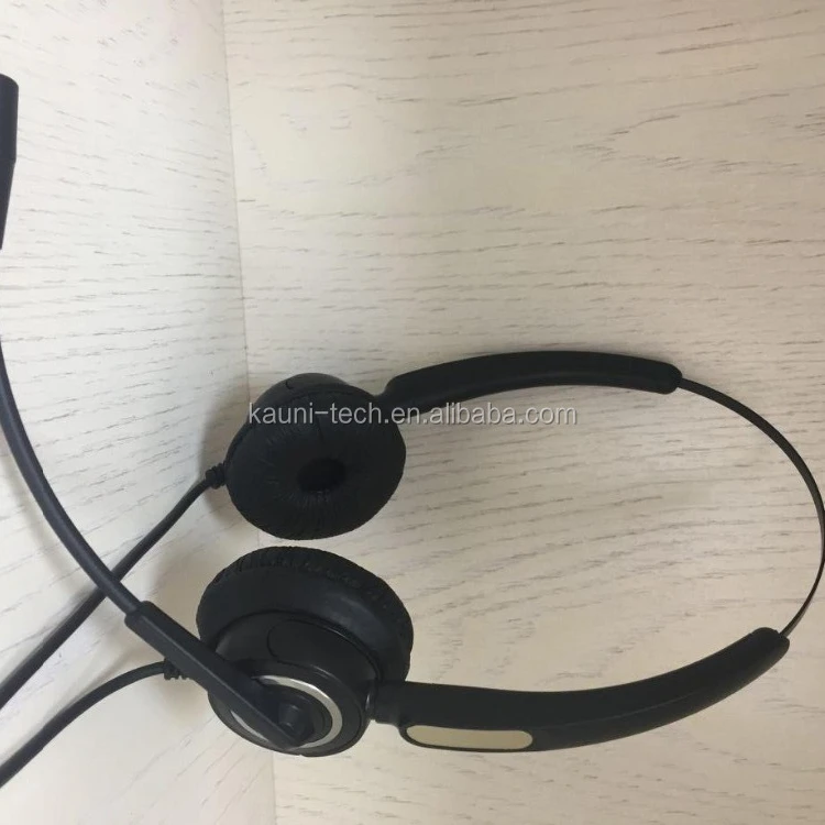 Professional Binaural Noise cancelling call center headset with RJ11 RJ9 USB plug for call center