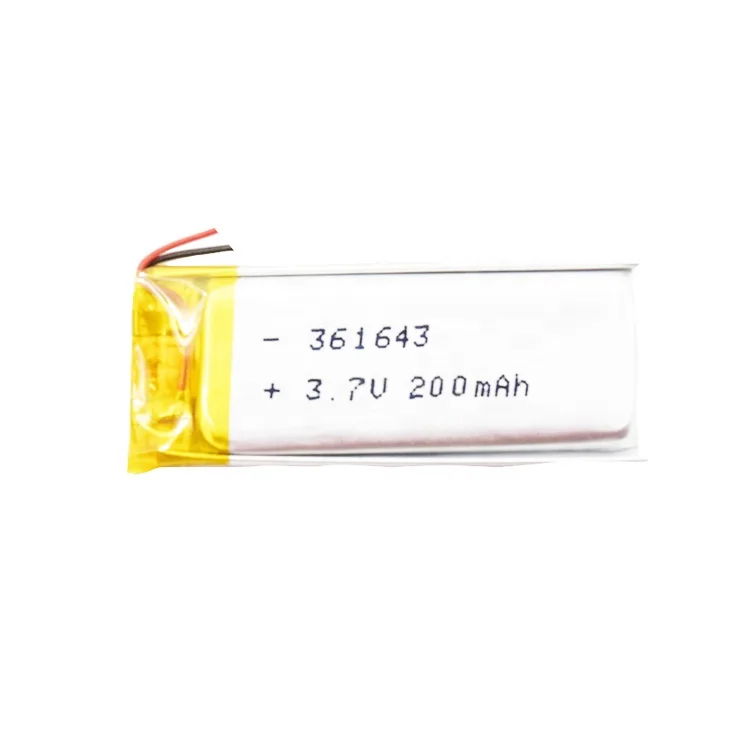 Rechargeable 501730 3.7V 200mah 0.74wh lithium polymer battery
