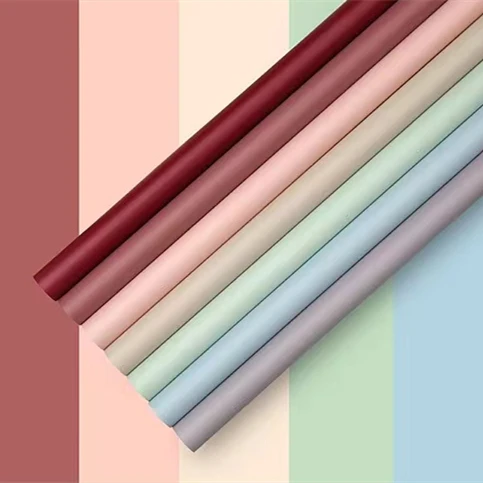 Wholesale korea style waterproof flower bouquet packing paper two Sided matte flower wrapping paper