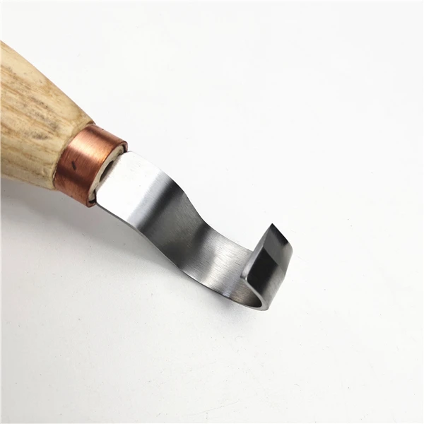 New Design Wood Spoon Double-edged Carving Hook Knife With Stainless Steel Blade