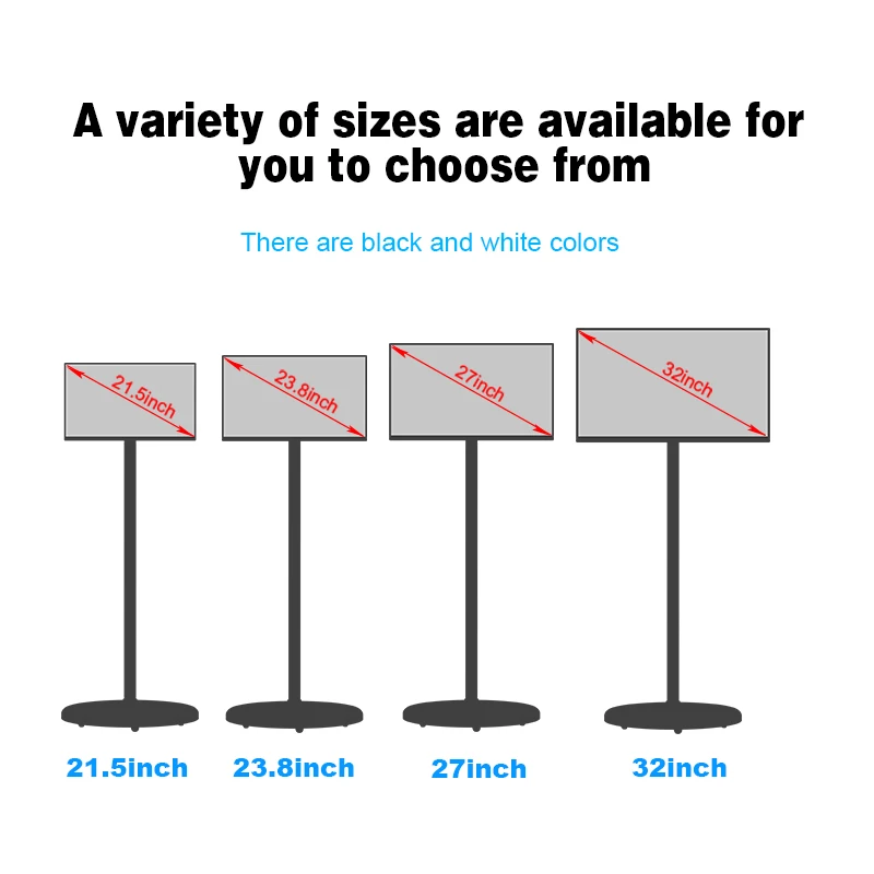 Battery operated 21.5 23.8 27 32 inch  Movable Digital Signage HD Touch Screen display With Android  for Home commercial use