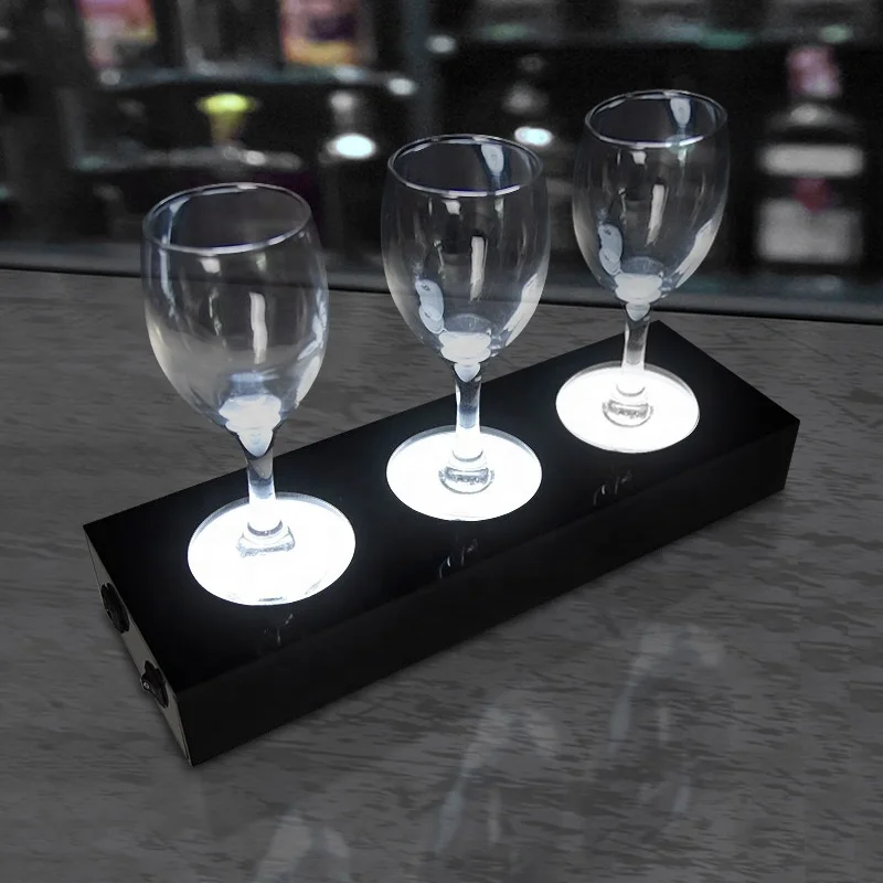 2022 Hot Selling Acrylic Led Bottle Glorifier Wine Bottle Display Stand Led Wine Bottle Holder