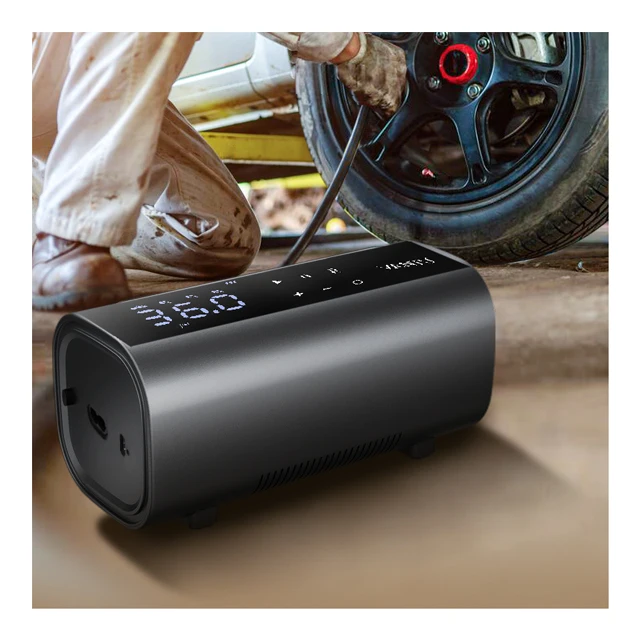 YANTU  A22 wireless rechargeable portable  car pump 12V silent inflatable electric heavy duty automobile wheel tyre inflator