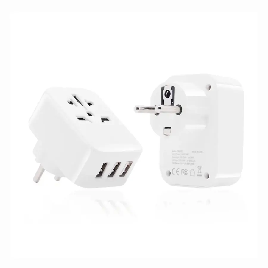 World to Europe Travel Adapter  USA/Australia/China to EU  Power Plug Adaptor with BS8546/CE/CB certifications