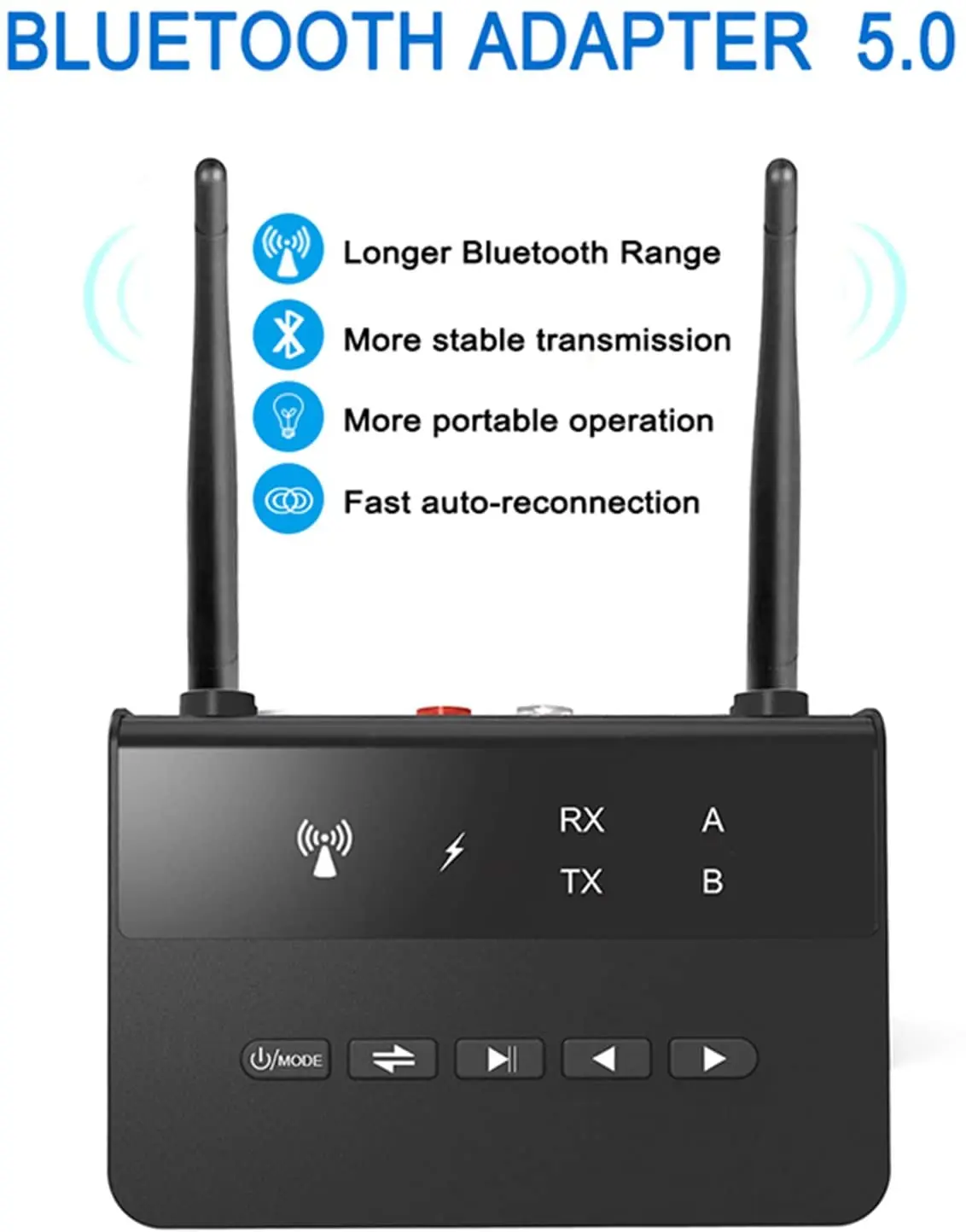TV wireless transmitter receiver blue teeth 5.0 transmitter receiver 2 in 1 remote transmitter audio RCA AUX wireless adapter