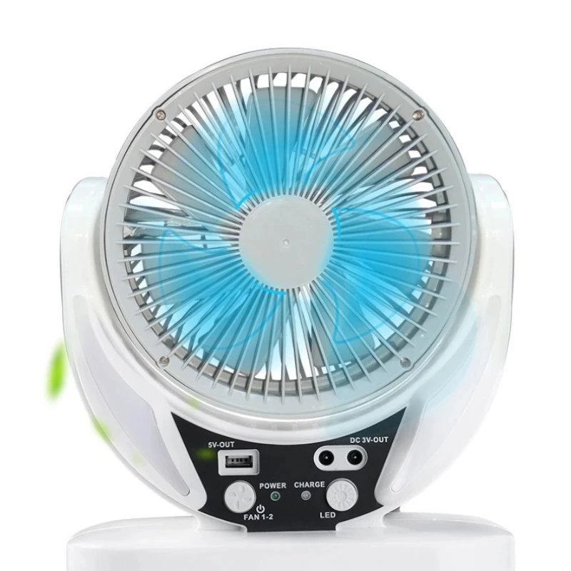 Mini DC5V Solar Fan Night Light Table Top Type Household USB Phone Rechargeable Battery Fan Dropshiping