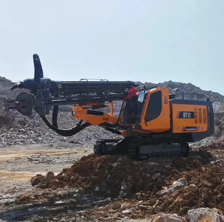 KT10 Crawler Type All in One with Air Compressor hard rock dth blast hole drilling rig machine