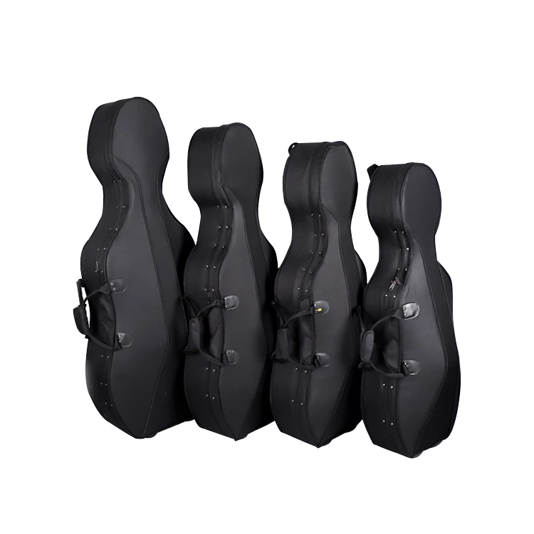 High quality best selling wholesale foamed light weight foam cello case custom OEM with wheels accessory pocket 4/4 3/4 1/2 1/4