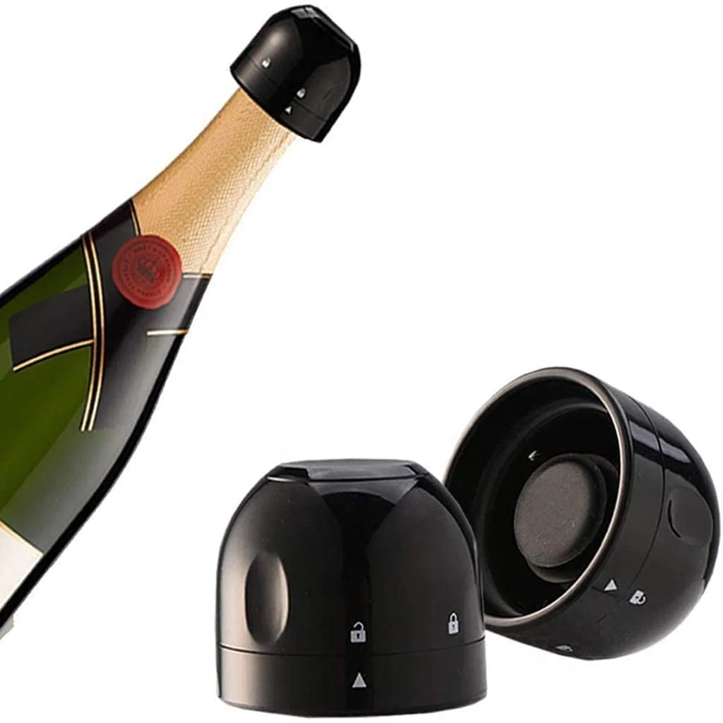 Champagne Stopper High Quality Plastic Vacuum Bottle Stopper Bar Gadgets Wine Preserver Cover with Lock