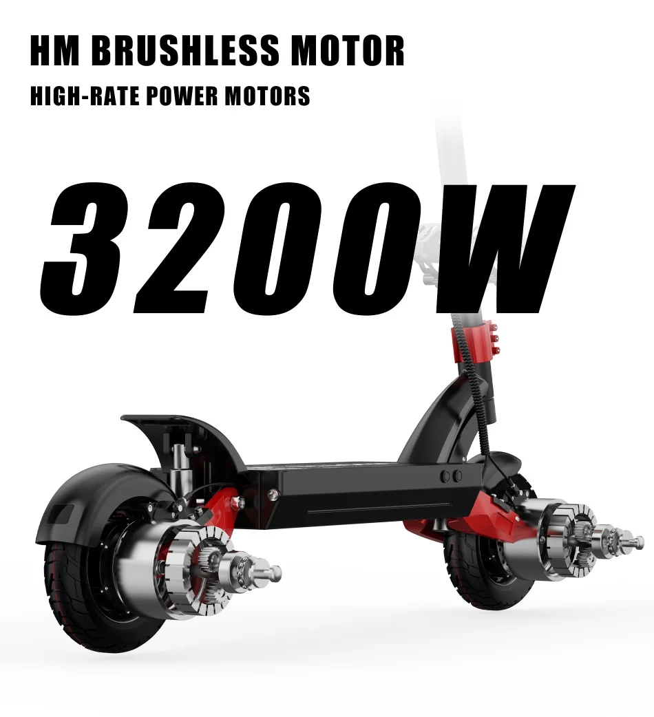EU warehouse 65km/H 3200W Dual Motor Vespa E Scooter 60V 20.8Ah Long Range Duotts D10 Outdoor Fat Tire Off Road Electric Scooter