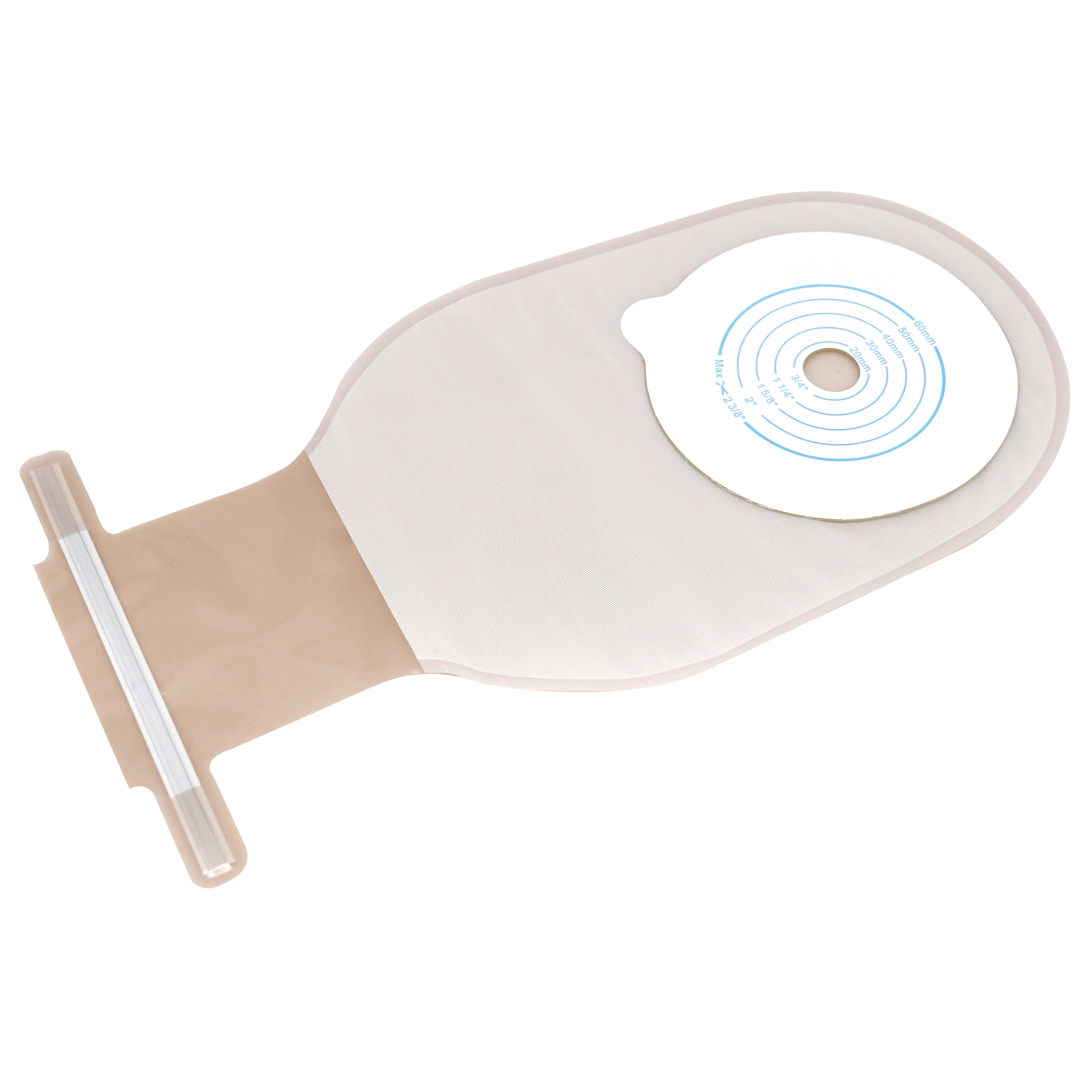 Perforated film Y1186 flange 70mm breathable leakage-proof EVOH Skin color twist tie one-piece ostomy bag