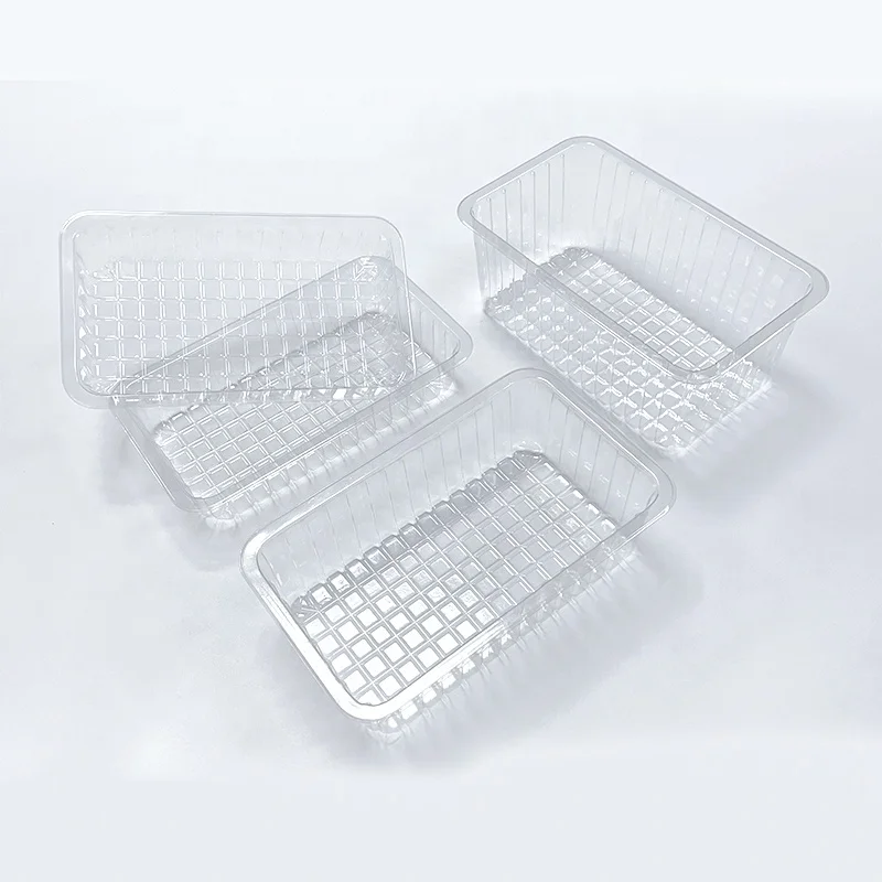 Food-grade PET Film Lid Plastic Box Clear Lettuce, Cabbage, Tomatoes, Peppers and Herbs Clamshell Package Fresh Vegetables