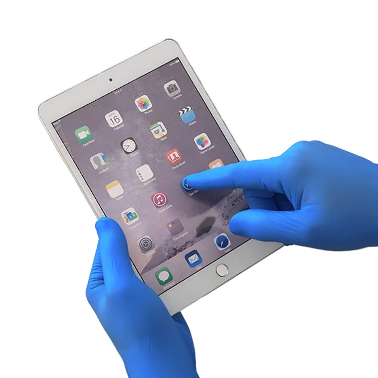 Supply Wholesale Make Latex Glove Blue Gloves For Kitchen Machines Cleaning