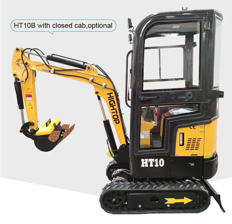 Hightop HT10B Mini Excavator  Crawler Excavator with CE EPA 1 ton Small Hydraulic Excavator