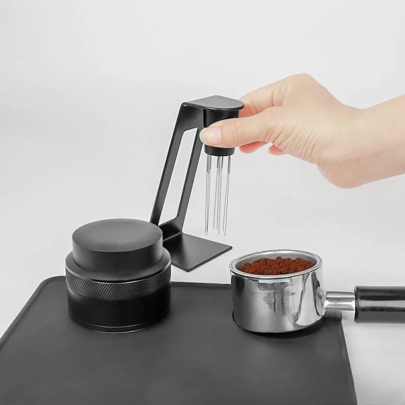 Factory Sale Wdt Coffee Stirrer Stainless Steel Wood Handle Coffee Stirrer Barista Tool Wdt Needle Coffee Stirrer Distributor