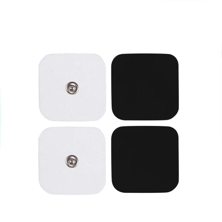 self-adhesive silicone non-woven physiotherapy electrode massage patch medical electrode tens snaps electrode pads