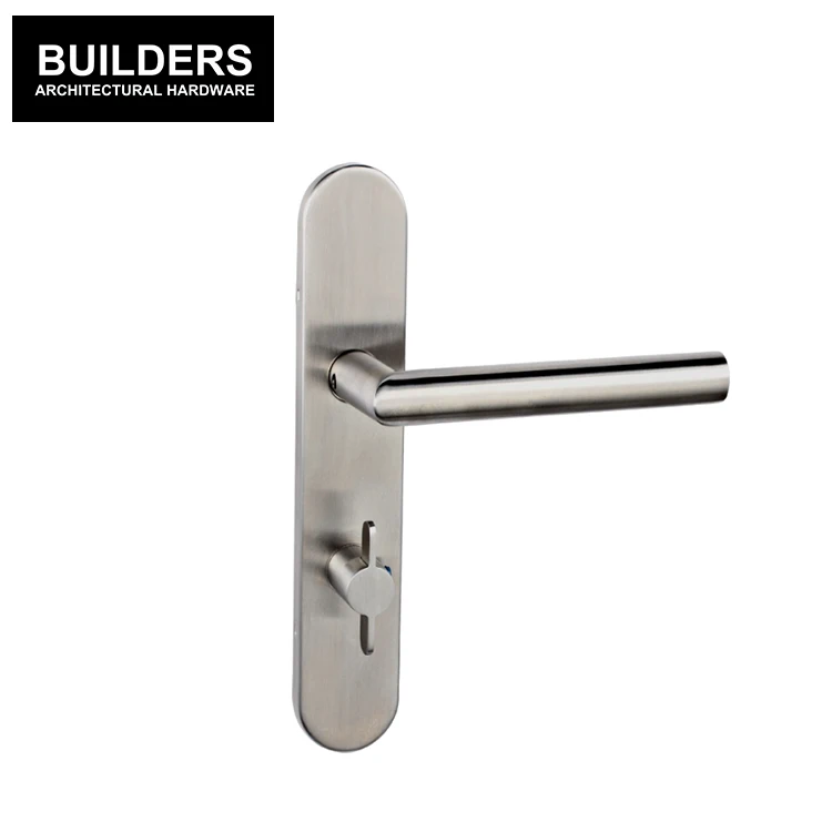 Rust-proof SUS304 interior long plate mortise door handles with lock and handles