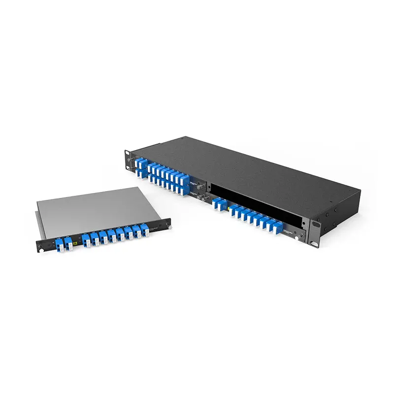 DWDM LGX Подключаемый модуль 8 каналов Mux Demux 100 ГГц с монитором расширением и портом 1310 нм двухволоконный LC/UPC