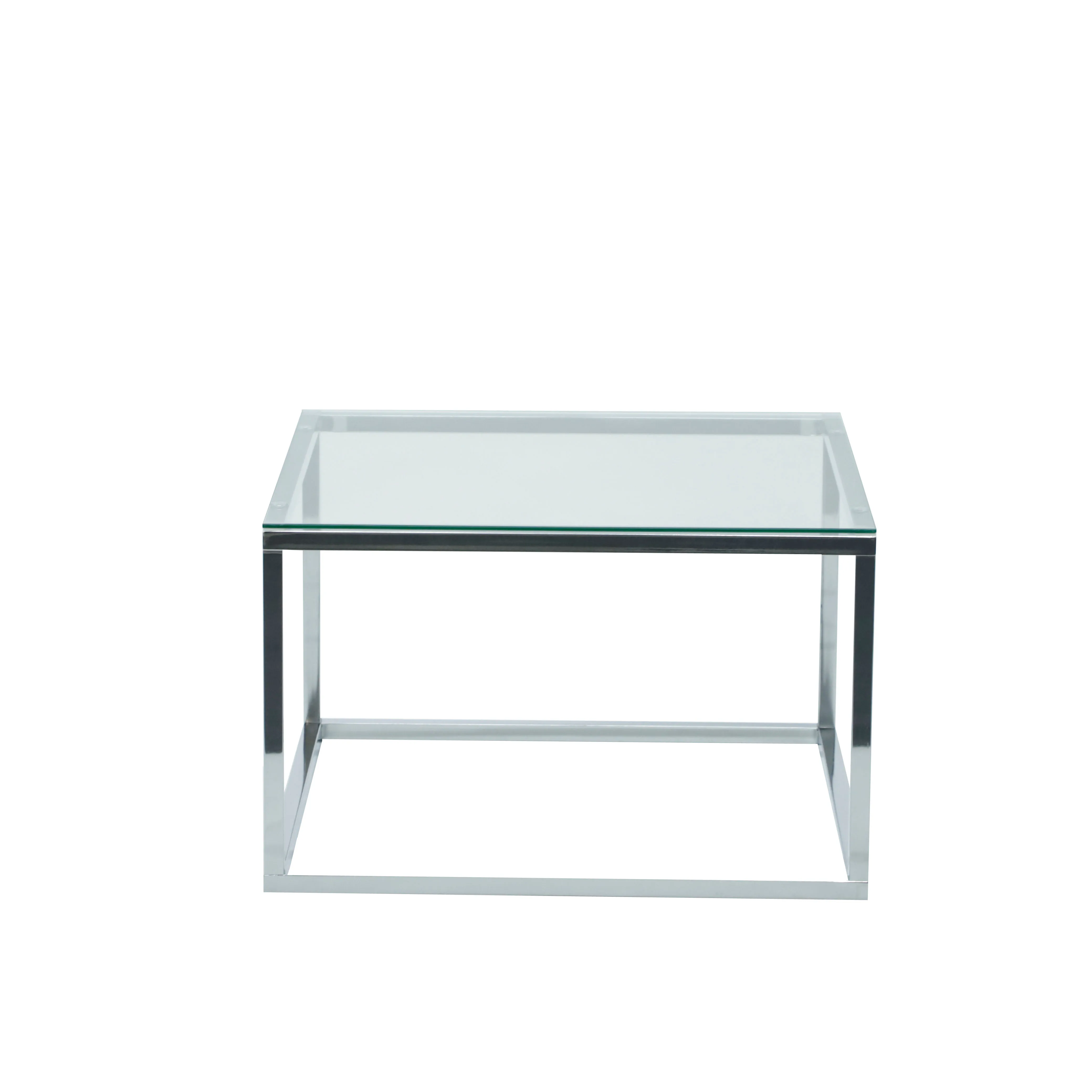 Contemporary solid metal led glass coffee table with good texture