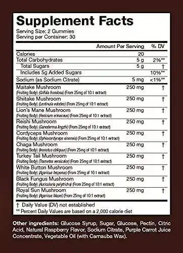 Boost health and longevity improve circulation Mushroom gummy Private Label Vegan Customized OEM Manufacturer