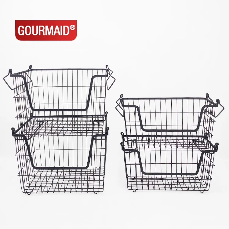 GOURMAID Kitchen  Metal Vegetables Basket Fruits basket Storage Basket