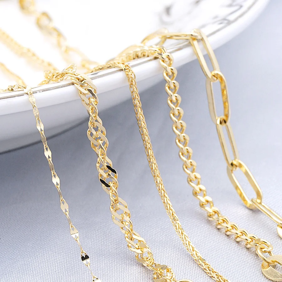 Hot Selling Genuine Gold Au585 Real Gold Necklace Solid Pure 14K Gold Chain Jewelry Wholesale Necklace