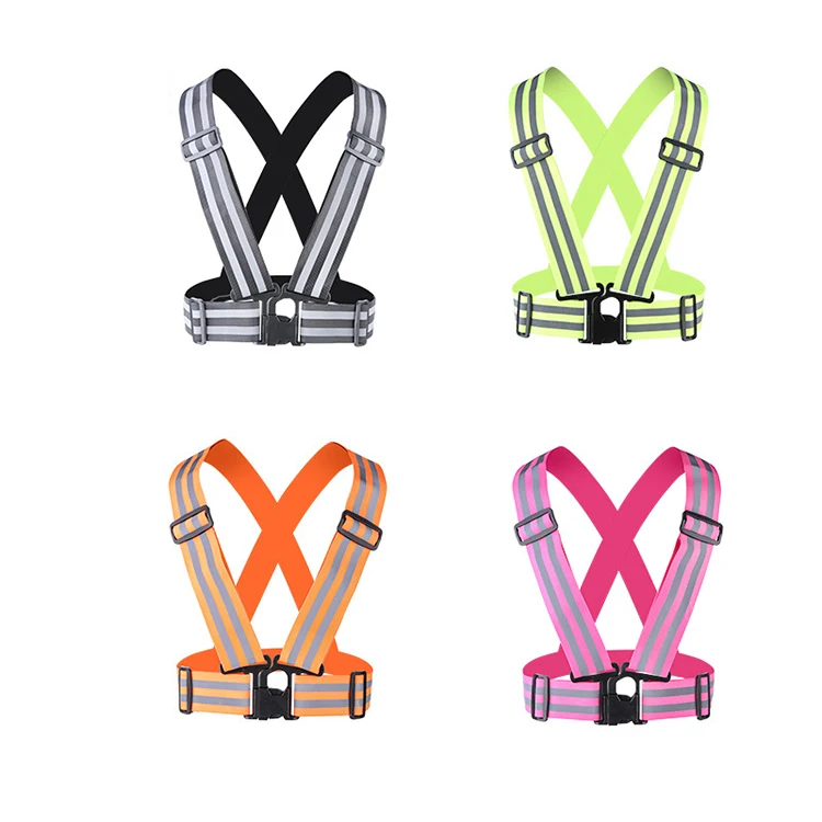 Factory Price high visibility running security safety reflective vests for bicycle colete refletivo em execucao chalecos reflect