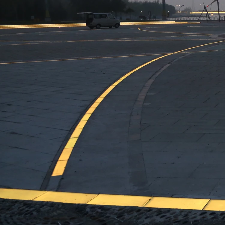 LED buried lamp gemstone roads Buried Lamps artificial luminous stone driveway IP67 Glass Sidewalk inground LED Brick Lights