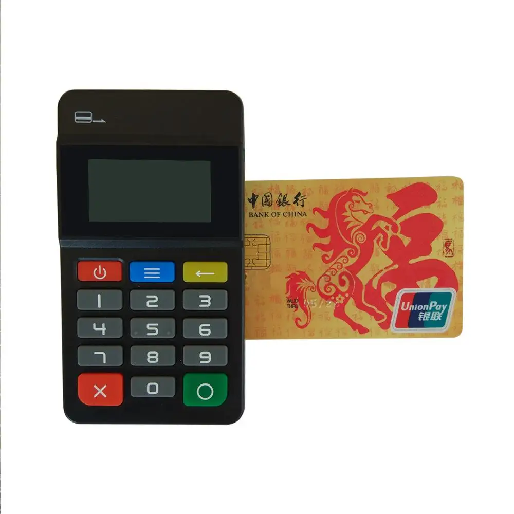 
Waypotat MPOS Mobile Payment Terminal Magnetic Card Reader NFC IC chip card reader with keypad pinpad 