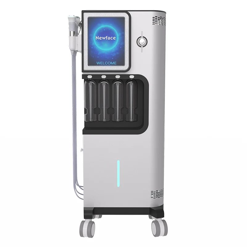 Newface Wholesale 8 in 1 Hydradermabrasion Machine Hydro Dermabrasion H2O2 Oxygen Facial Cleaning Machine for Beauty Salon