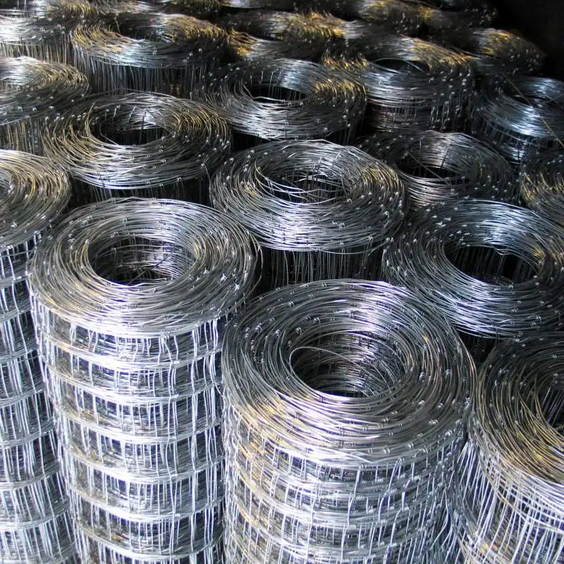 high quality 5ft 6ft 7ft 8ft Tensile steel wire cattle deer horse field  12.5 gauge woven wire livestock fencing for ranch fence